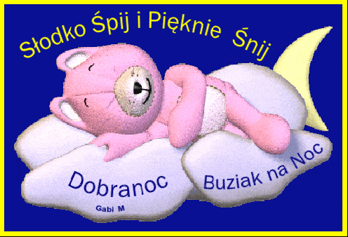 Misiu śpi buziak na noc dobranoc